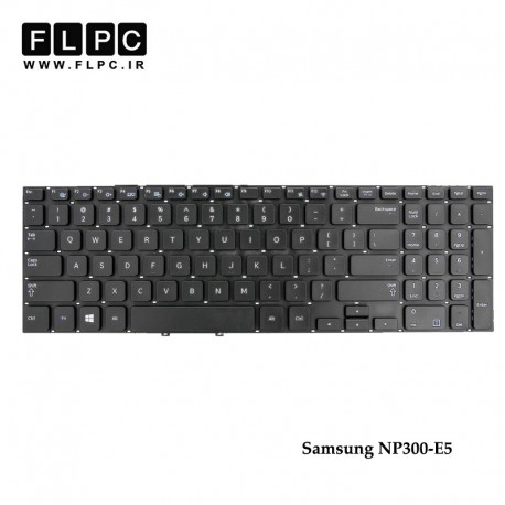  کیبورد لپ تاپ سامسونگ Samsung NP300-E5 Laptop Keyboard مشکی-اینتر کوچک-بدون فریم