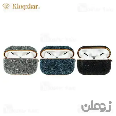 کاور ایرپاد پرو Apple Airpods Pro Kingxbar Swarovski Crystal Fabric Series