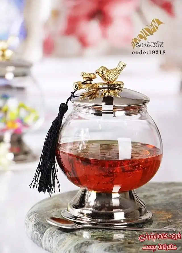 ظرف عسل پایه دار گنجشک
