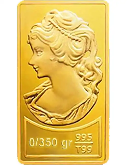  شمش طلا ۳۵۰ سوتی (۰.۳۵۰گرم ) نقش برجسته ونوس