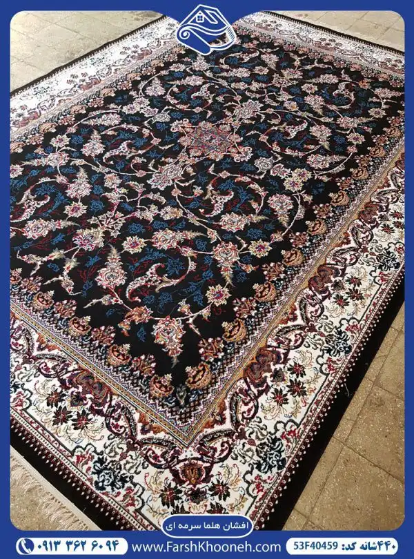 فرش ماشینی ارزان قیمت 440 شانه طرح افشان هلما