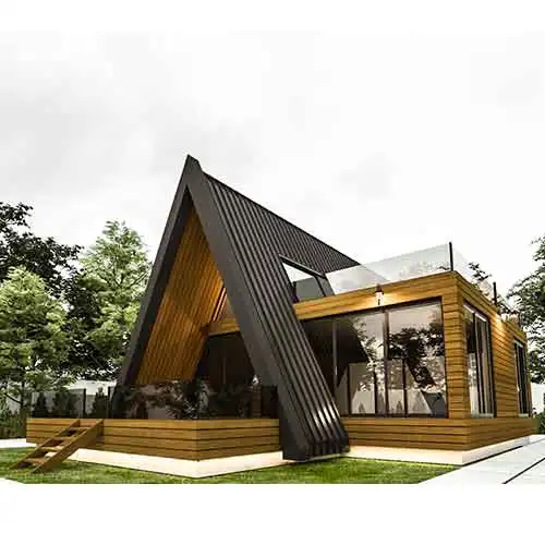نقشه خانه چوبی مثلثی