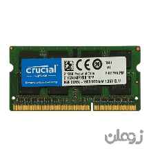  رم لپ تاپ کروشیال مدل DDR3 12800s MHz PC3L ظرفیت 8 گیگابایت