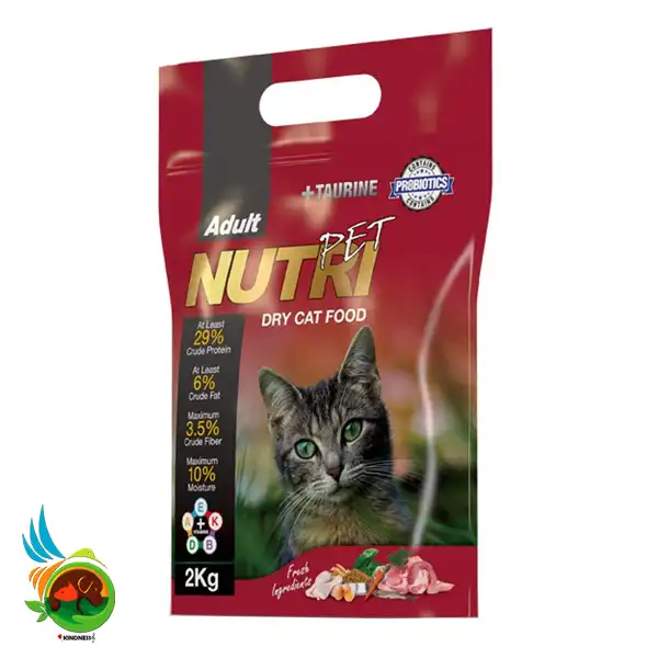  غذای گربه نوتری پت حاوی ۲۹٪ پروتئین (۲ کیلوگرم)