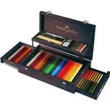  مداد رنگی پلی کروموس جعبه ماهگونی 108 رنگ فابر کاستل کد 23110086