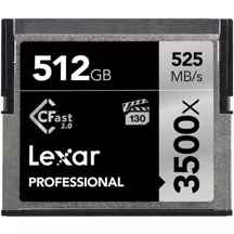  کارت حافظه لکسار Lexar 512GB Professional 3500x CFast 2.0 525mb