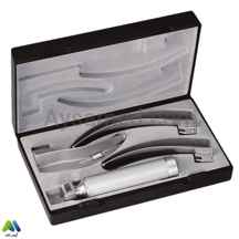 ست لارنگوسكوپ بزرگسال ریشتر مدل Mc-intosh تیغه کمانی 7040 ا Riester Adult Laryngoscope Set Mc-intosh 7040 Arched Blade