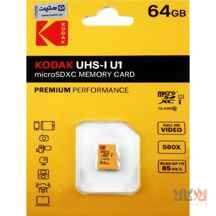  کارت حافظه کداک microSDHC UHS-l U1 85MB/s کلاس 10 ظرفیت 64 گیگابایت