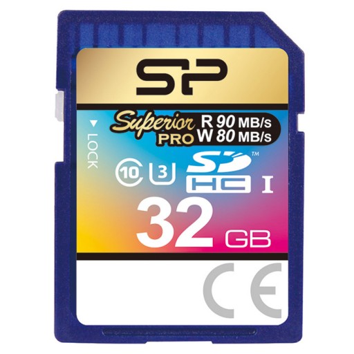  کارت حافظه سیلیکون پاور مدل SDHC Superior Pro U3 80MB/s کلاس 10 ظرفیت 32 گیگابایت