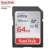  کارت حافظه SanDisk 64GB Ultra UHS-I SD 120MB ا SanDisk 64GB Ultra UHS-I SD 120MB