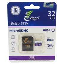  کارت حافظه Micro SDHC ویکومن Extra 533X استاندارد UHS-I U1 ظرفیت 32 گیگابایت کلاس 10 با آداپتور ا Viccoman Extra 533X Micro SDHC 32GB UHS-I U1 Class10 With Adapter کد 428540
