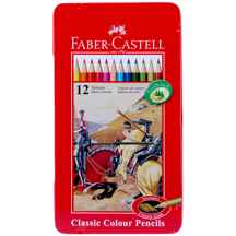  مداد رنگی 12رنگ جعبه فلزی فابرکاستل کد 115844 ا Faber-Castell 115844, 12 colors pencil