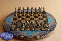 مهره شطرنج فلزی متوسط طلایی