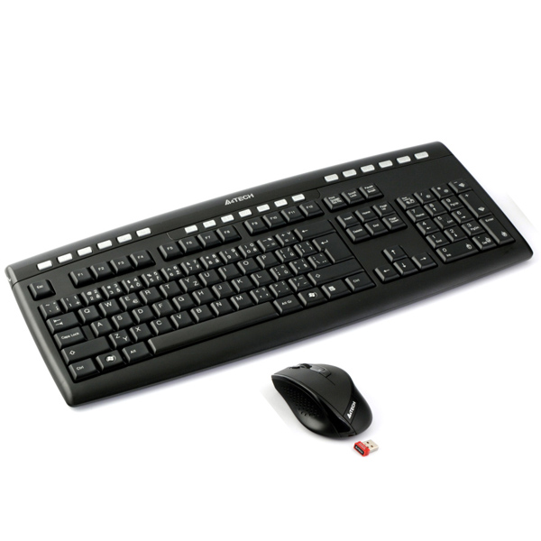  کیبورد و ماوس بی سیم ای فورتک مدل 9200F ا A4tech 9200F Wireless Keyboard and Mouse