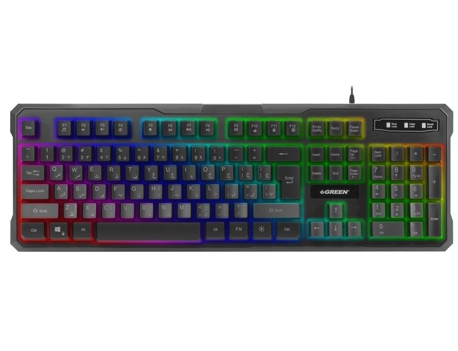  کیبورد مخصوص بازی گرین مدل GK601-RGB ا Green GK601-RGB Gaming Keyboard