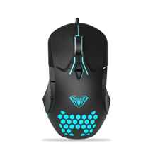  AULA F809 Wired Gaming Mouse 3200 ا AULA F809 Wired Gaming Mouse 3200 DPI with 7 Programmable Buttons Ergonomic Comfortable RGB Optical Gaming Mice for USB Laptop Desktop Computer