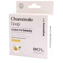  صابون شیر کرمی بابونه بیول روشن کننده مناسب انواع پوست 100 گرم ا Biol Chamomile Whitening Make up Soap For All Skins 100 gr