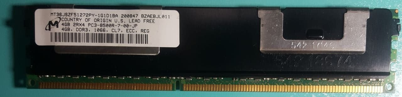  رم سرور اچ پی 4 گیگ، DDR3 فرکانس 1066MHz
