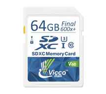  کارت حافظه SDXC ویکومن مدل Final 600X کلاس 10استاندارد UHS-I U3 سرعت 90MB/S ظرفیت 64 گیگابایت