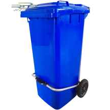  سطل زباله پلاستیکی مخزن پلی اتیلن 100 لیتری چرخ دار ا bucket 100 litr