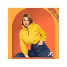  هودی زنانه نیم تنه KD