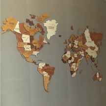 نقشه جهان پازلی خردلی