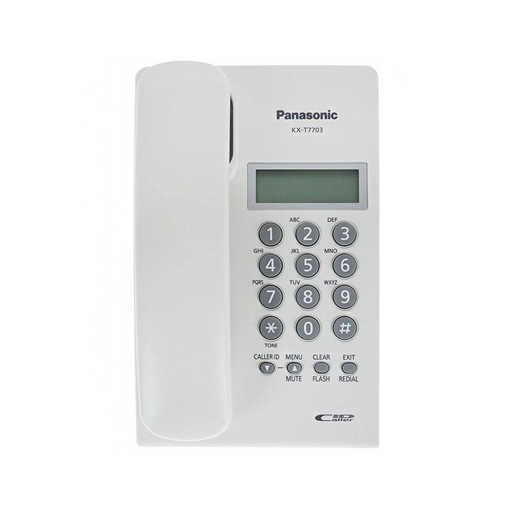  گوشی تلفن ثابت پاناسونیک ا Panasonic Corded Telephone KX-T7703X