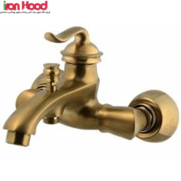  شیر حمام البرز روز مدل اسپیرال طلامات ا Alborzrooz gold mate-Spiral bath tap