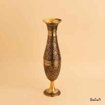 گلدان برنجی میناکاری طرح تاج مدل ساراس