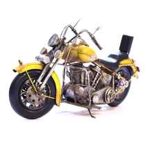 ماکت فلزی موتور زرد دستساز هارلی دیویدسون