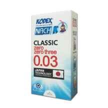 کاندوم کلاسیک 30 میکرون بسیار نازک کدکس 12 عددی ا KODEX Nach 0.03 Classic Zero Condoms 12pcs کد 298862