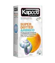 کاندوم کاپوت سوپر خاردار و شیاردار kapoot super dotted بسته 12 تایی