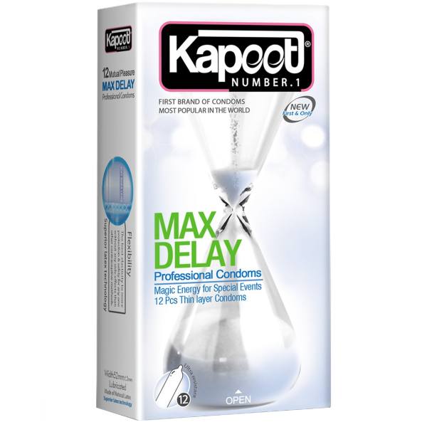  کاندوم کاپوت مدل Max Delay بسته 12عددی ا Kapoot Max Delay Professional Condom 12pcs
