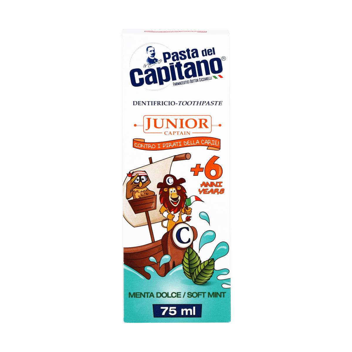  خمیردندان نوجوانان بالای ۶ سال (جونیور) پاستا دل کاپیتانو | ۷۵ میلی لیتر |کمک به سلامت دندان ها ا Pasta Del Capitano Junior Toothpaste - 75 ml