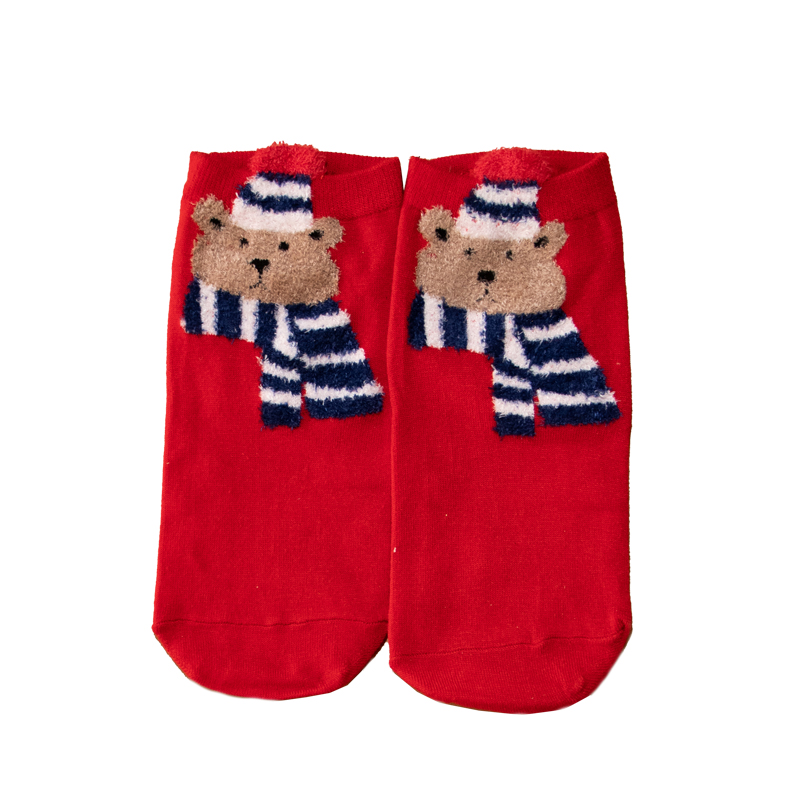  جوراب مچی خرس قرمز کریسمسی