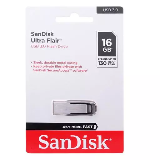  فلش مموری سن دیسک Ultra Flair _ CZ73 | ظرفیت 16 گیگابایت ا SanDisk Ultra Flair CZ73 Flash Memory 16GB