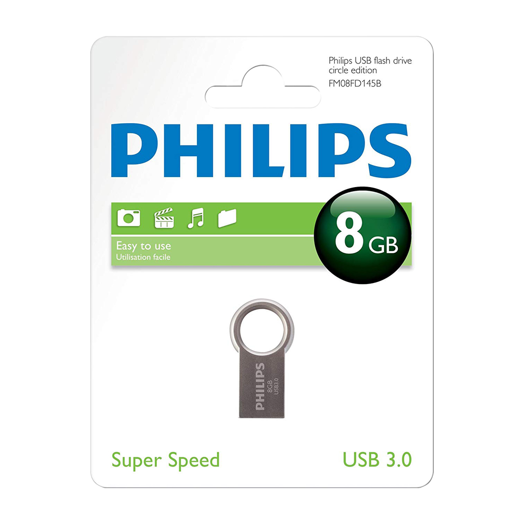  فلش مموری USB 3.0 فیلیپس مدل Circle ظرفیت 8 گیگابایت ا Philips Circle 8GB USB 3.0 Flash Memory