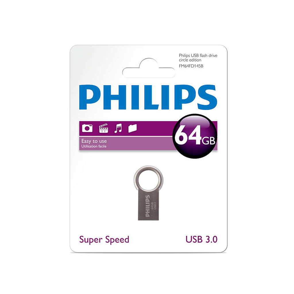  فلش مموری USB 3.0 فیلیپس مدل Circle ظرفیت 64 گیگابایت ا Philips Circle 64GB USB 3.0 Flash Memory