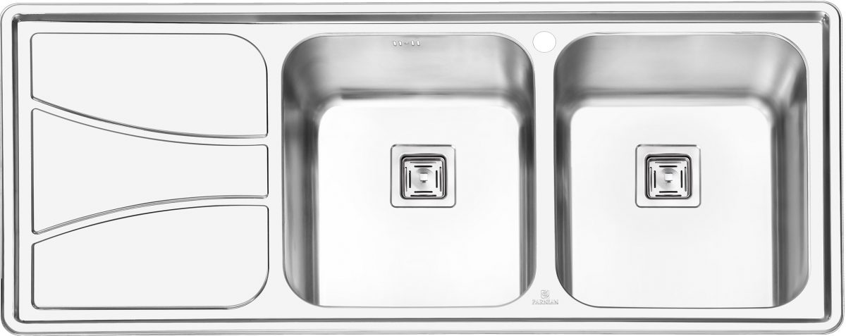  سینک ظرفشویی توکار پرنیان استیل مدل ۱۲۱۲