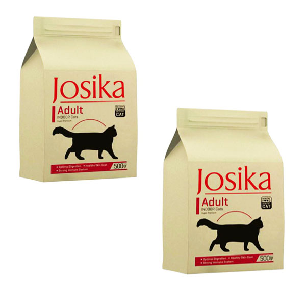  غذای خشک گربه ژوسیکا مدلadult وزن 500 گرم بسته دوعددی