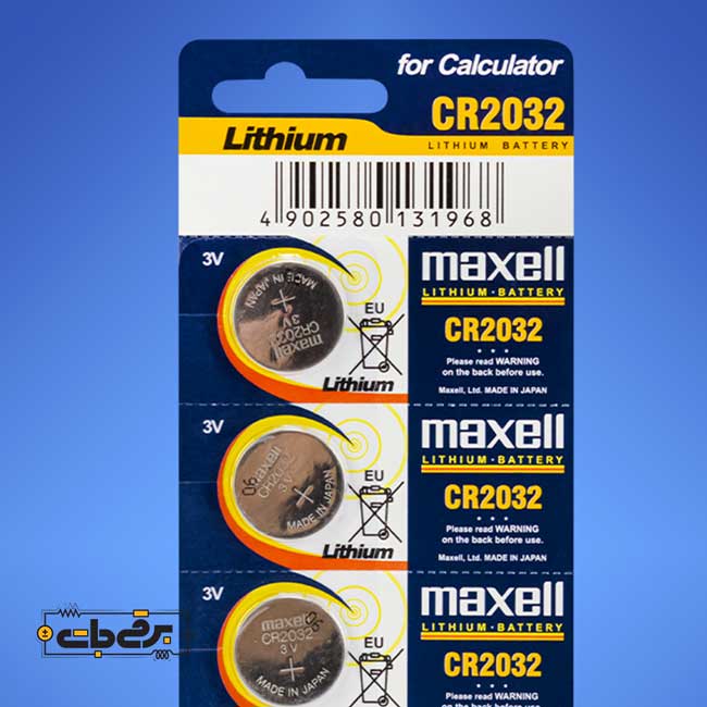  باتری سکه ای مکسل CR2032 ا Maxell Lithium CR2032 minicell کد 250602