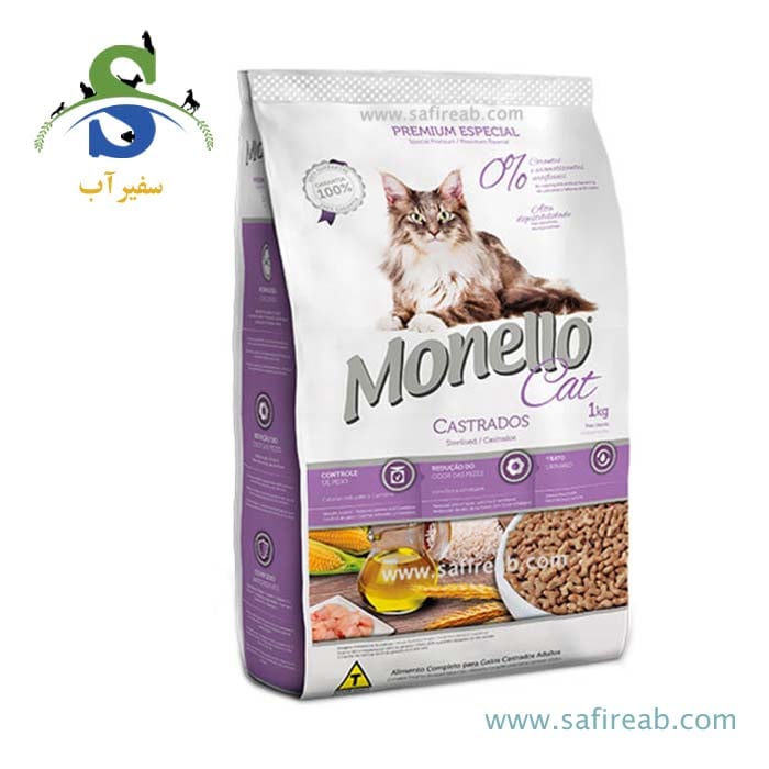 غذای خشک گربه بالغ عقیم شده با طعم مرغ (1 کیلوگرم) مونلو