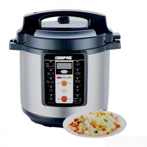  زودپز جیپاس اصل مدل GMC35032 ا Geepas Multipurpose 14 Cooking Programs Digital Multi Cooker, GMC35032, 6L