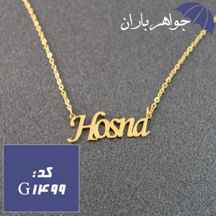 پلاک اسم حسنی همراه با زنجیر کد G_1499