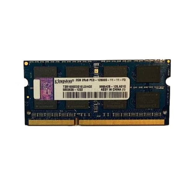  رم لپ تاپ DDR3 تک کاناله 1600 مگاهرتز CL11 کینگستون مدل 12800S ظرفیت 2 گیگابایت