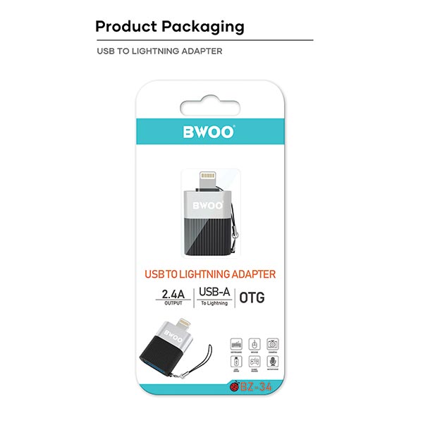  BWOO – مبدل USB به لایتنینگ – OTG