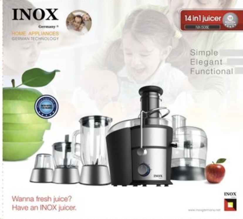  ابمیوه گیری غذاساز 14 کاره اینوکس ا INOX NX-508