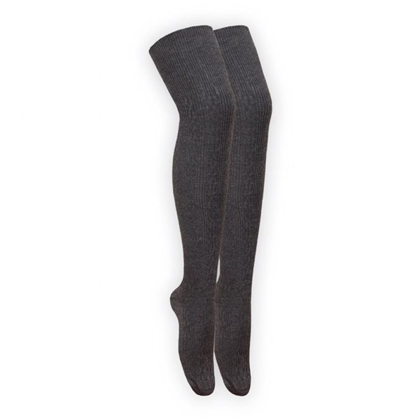 جوراب بافت ساق دار بلند زنانه رنگ قهوه ای کد PH266