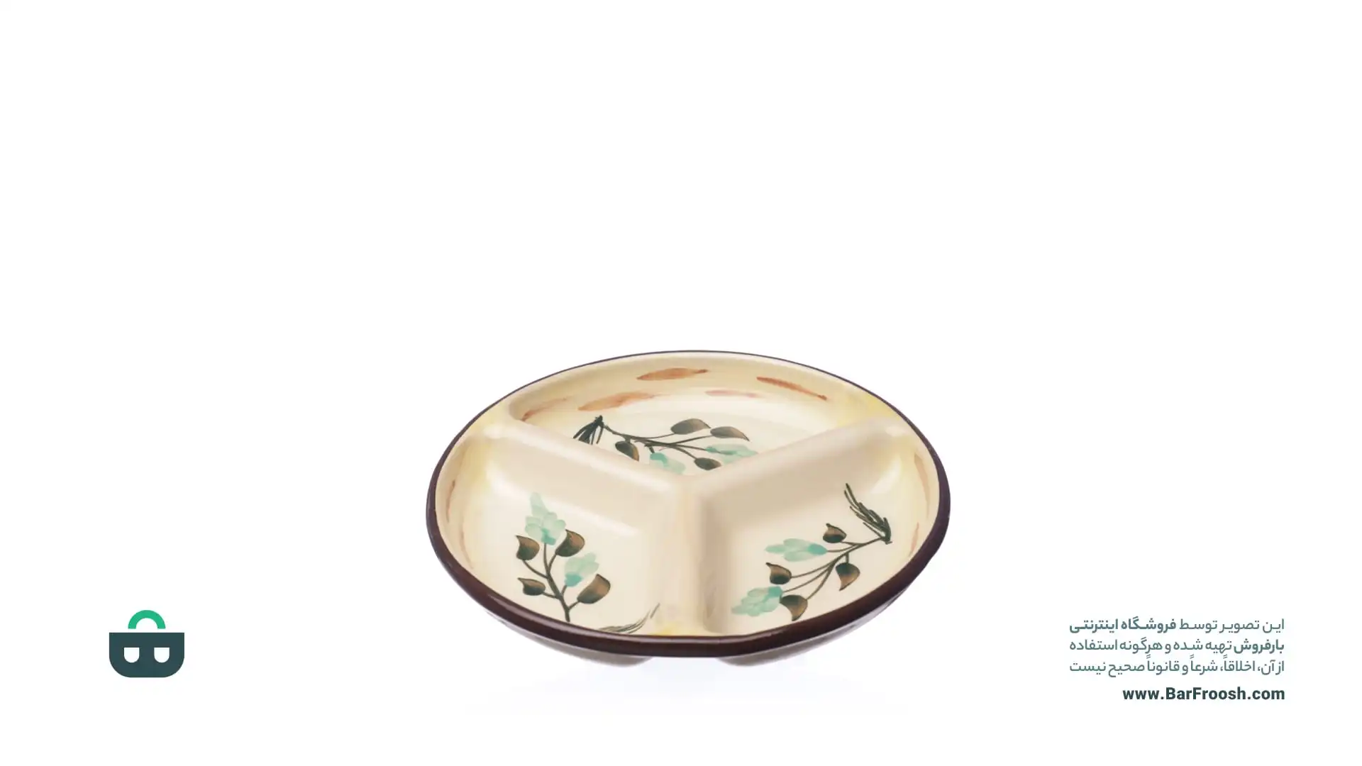اردو خوری سفالی طرح گل