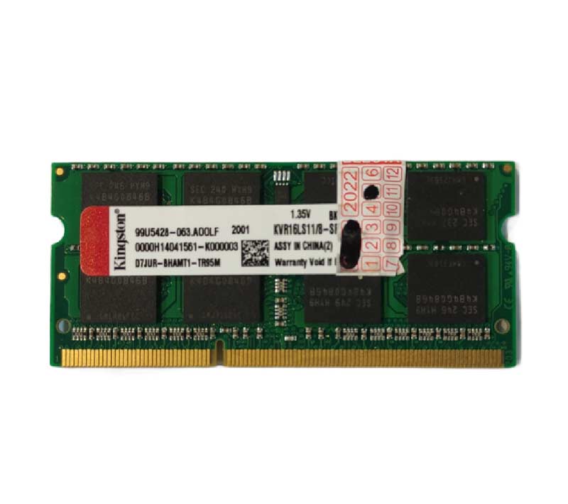  رم لپ تاپ کینگستون مدل 1600 DDR3L PC3L 12800S MHz ظرفیت 8 گیگابایت